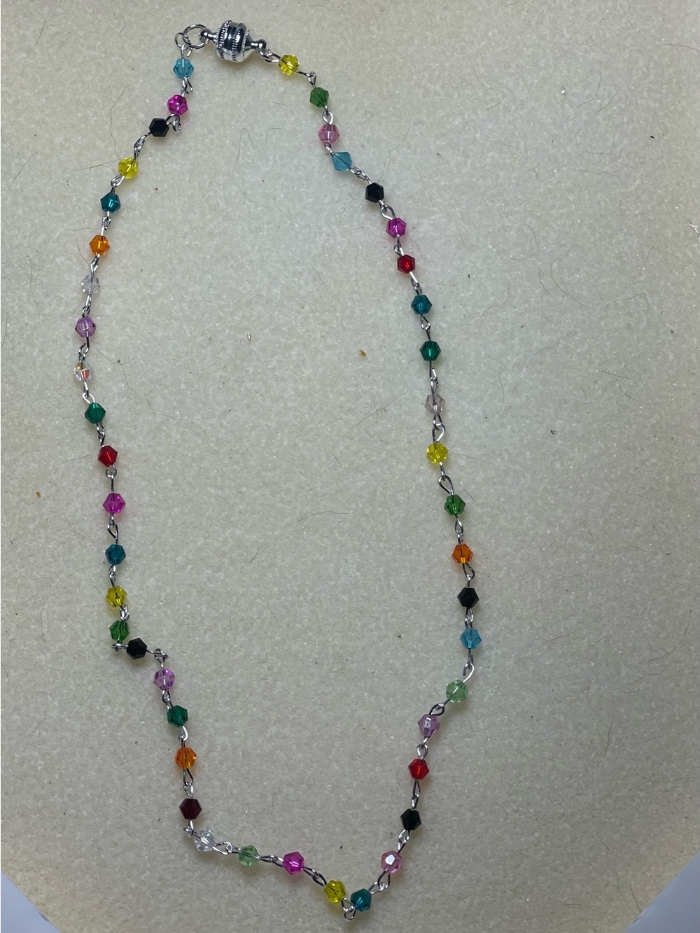 Multicolor Crystal Bead Necklace by
